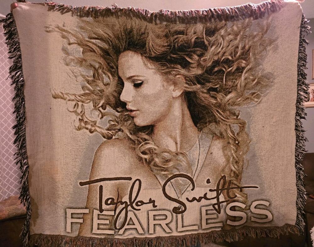 Taylor Swift Fearless Tour Tapestry Throw Blanket 51"x 60" Swiftie Woven010